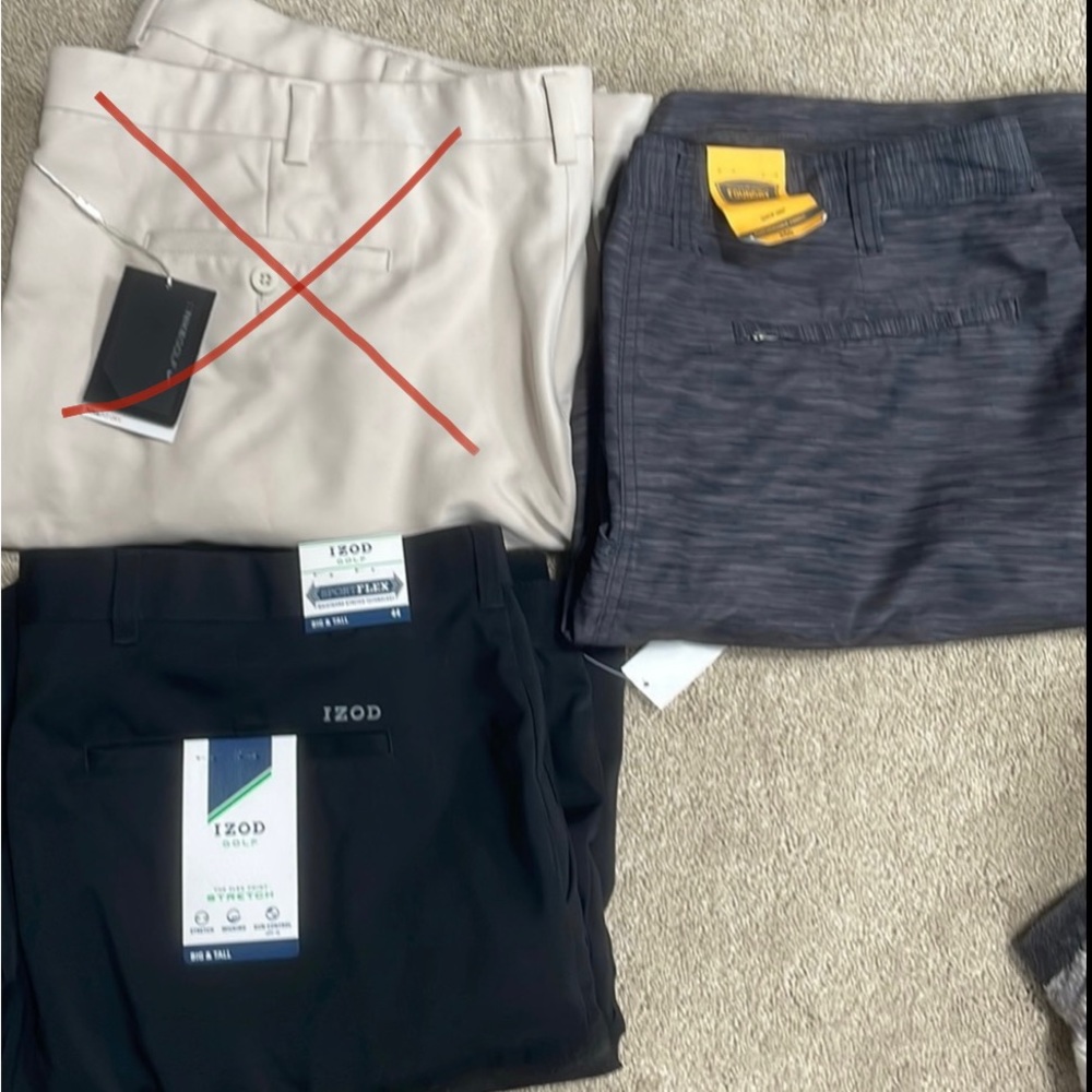 2 pair- Men’s Golf Shorts 44